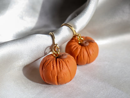 Polymer Clay Pumpkin Earrings