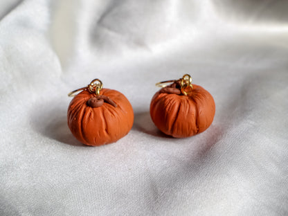 Polymer Clay Pumpkin Earrings