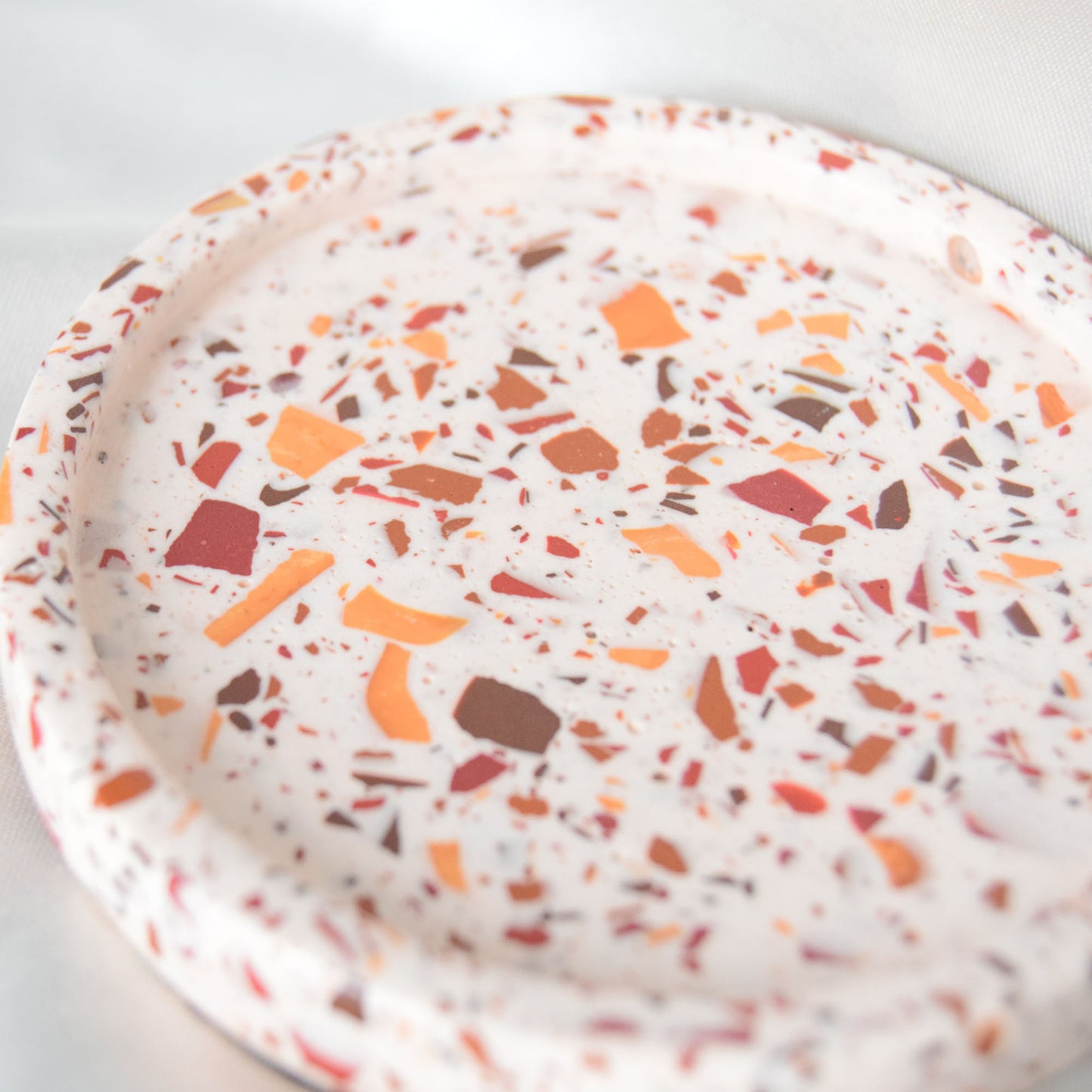 Hazel Jesmonite Trinket Dish with Warm Terrazzo Chips