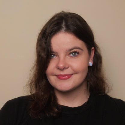 Braided Baby Blue Mitten Stud Earrings