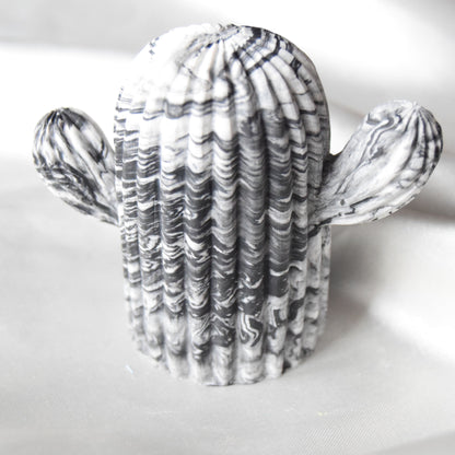 Dawn Jesmonite Cactus - Black Swirls