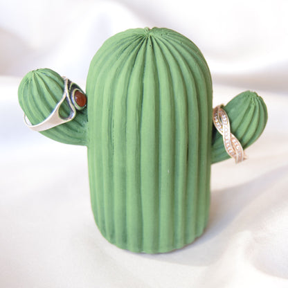 Dawn Jesmonite Cactus (Solid Colour) - Dark Green