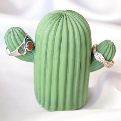 Dawn Jesmonite Cactus (Solid Colour) - Dark Green