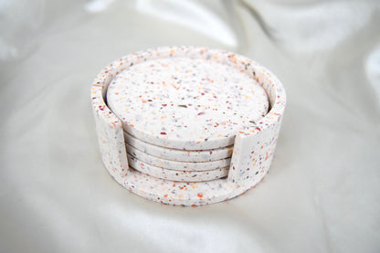 Hazel Jesmonite Coaster with Warm Terrazzo Chips