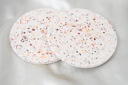 Hazel Jesmonite Coaster with Warm Terrazzo Chips