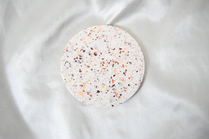 Hazel Jesmonite Coaster with Warm Terrazzo Chips