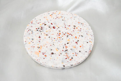 Hazel Jesmonite Coaster with Warm Terrazzo Chips