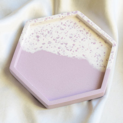 Stormy Jesmonite Coaster - Pastel Purple