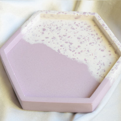 Stormy Jesmonite Coaster - Pastel Purple