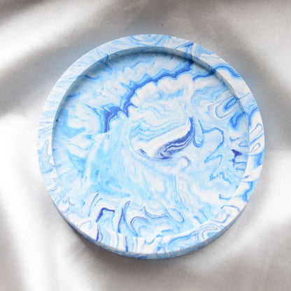 Willow Jesmonite Coaster - Blue