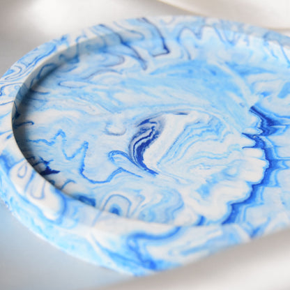 Willow Jesmonite Coaster - Blue