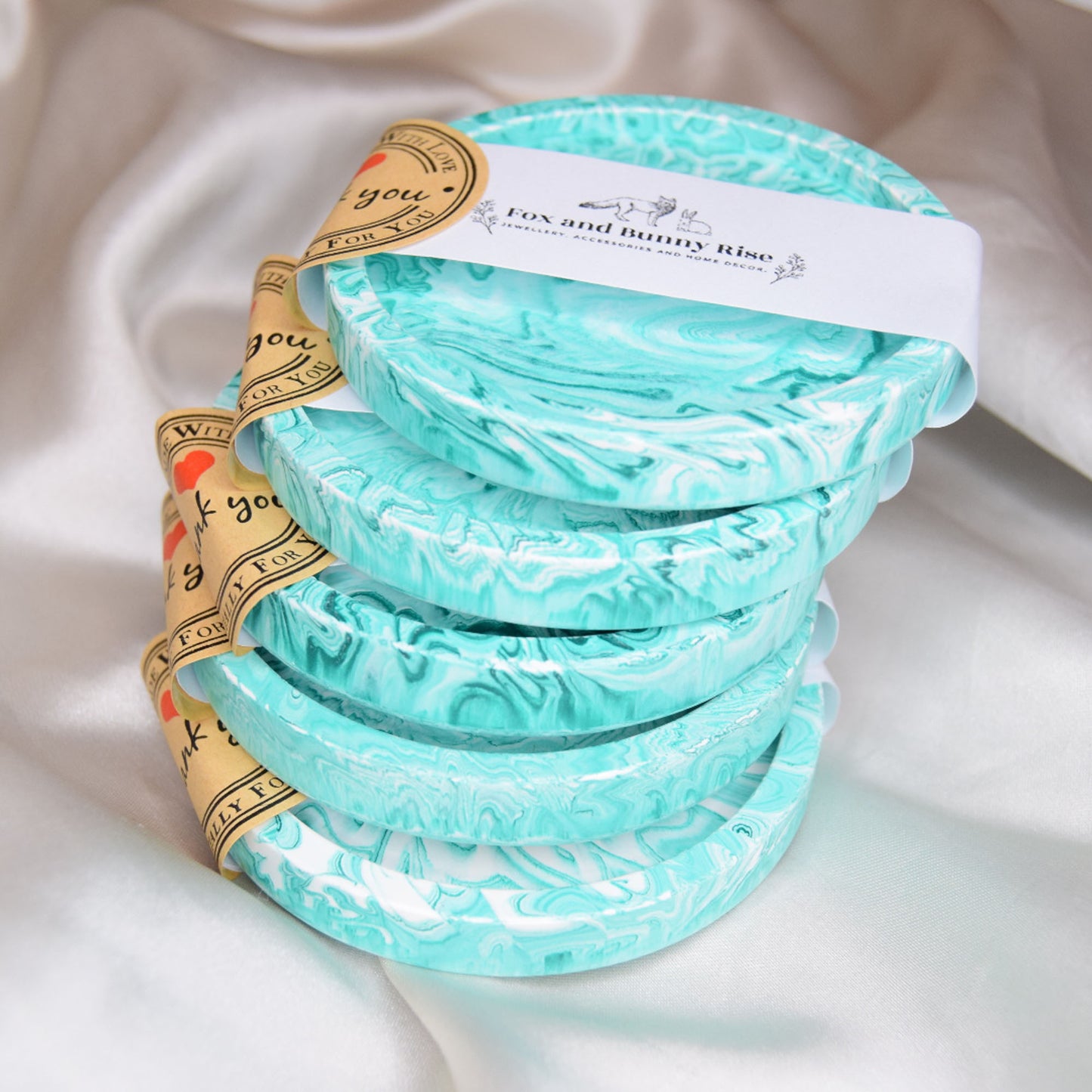 Willow Jesmonite Coaster - Green